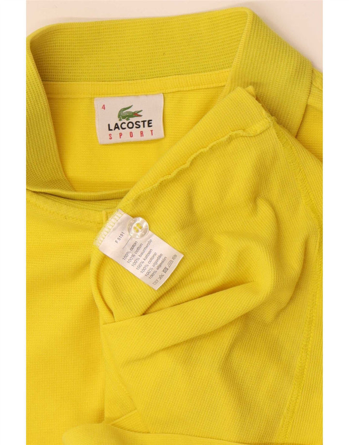 Męska koszulka polo Lacoste, rozmiar 4, średnia żółta bawełna