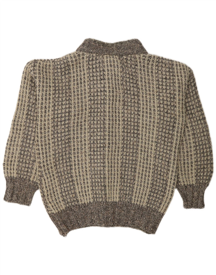 Vintage męski sweter rozpinany XL szary