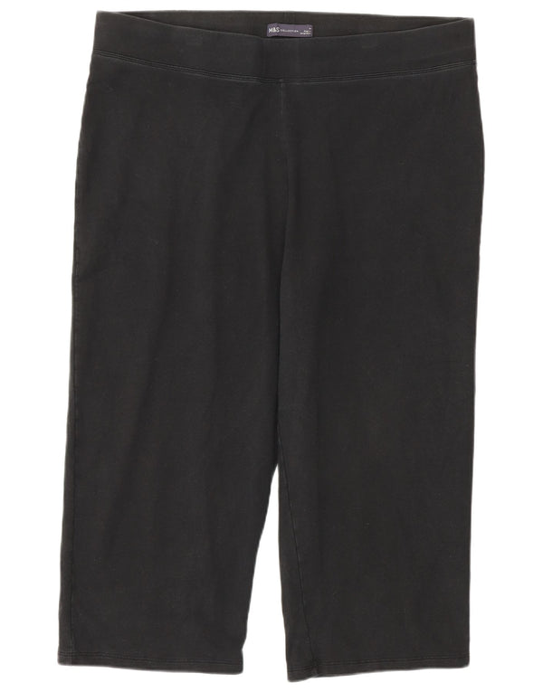 Marks & Spencer Damskie legginsy Capri UK 18 XL, czarne, bawełniane