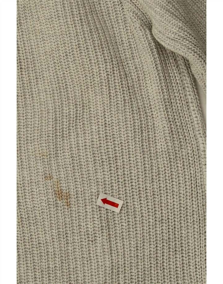 Męski sweter z dekoltem w łódkę Zara, średnio szary