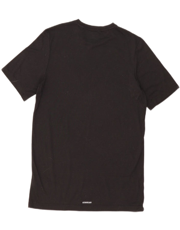 Chłopięca koszulka Adidas Aeroready Graphic Top 15-16 lat Czarny poliester