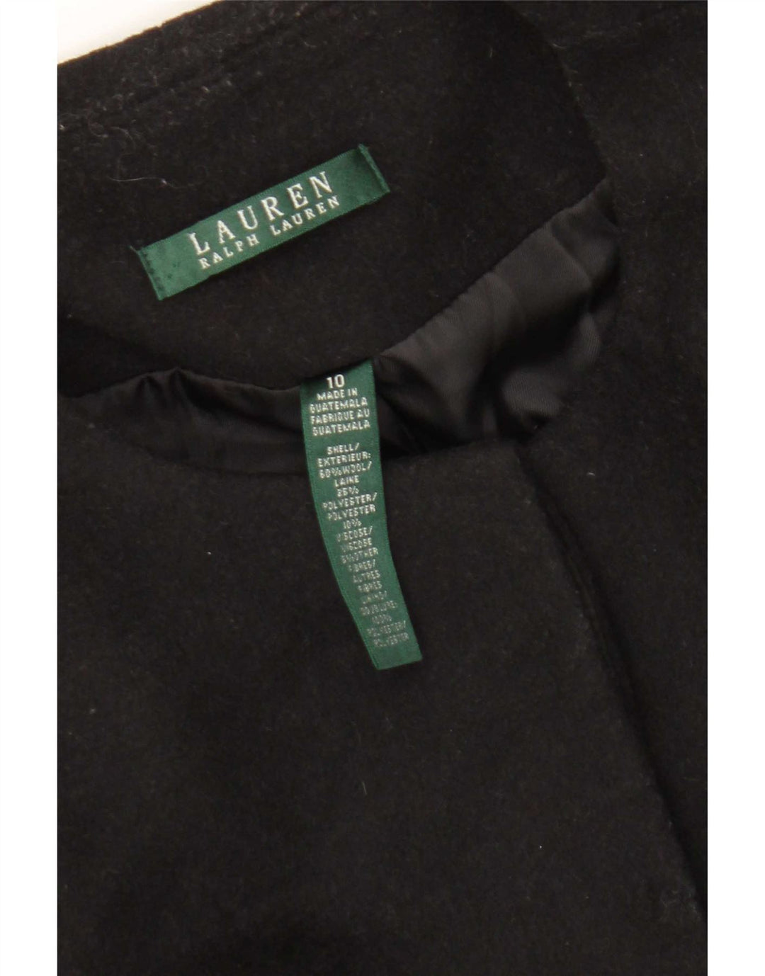 Płaszcz damski Ralph Lauren US 10, duży, czarny, wełniany