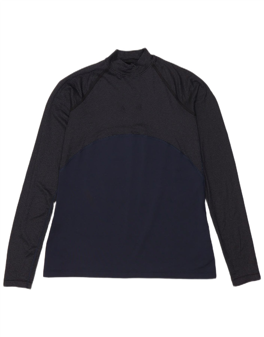 Damska koszulka Nike Dri Fit z długim rękawem, UK 12, średni granatowy nylon w paski