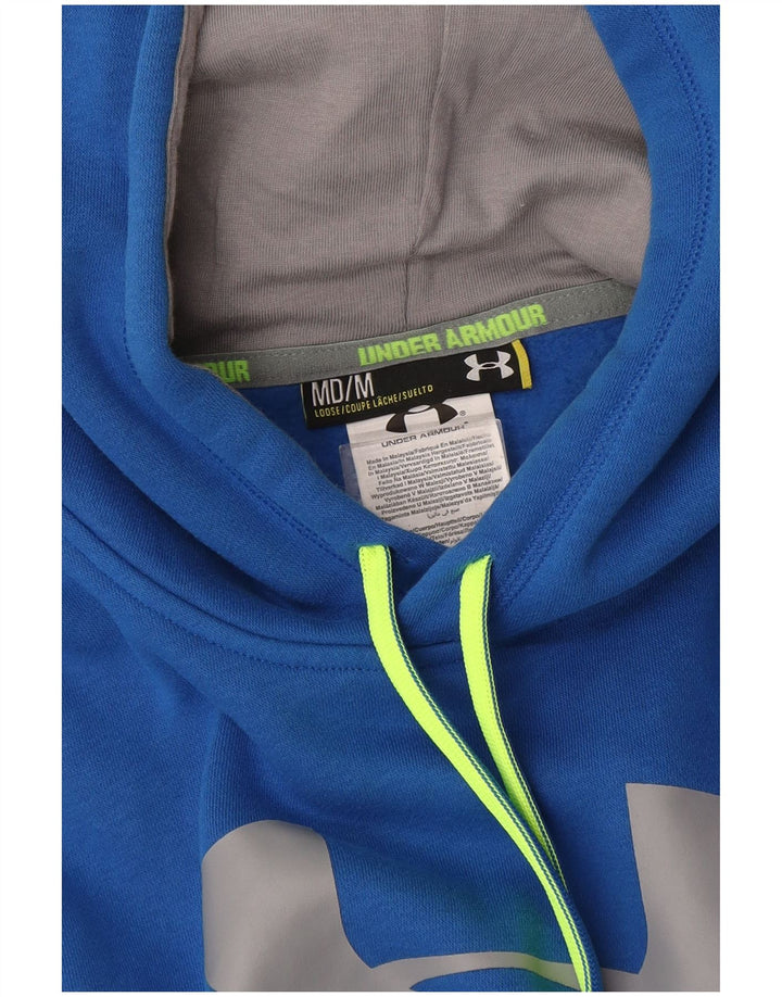 Męski sweter z kapturem Under Armour z grafiką, średnioniebieski, bawełniany