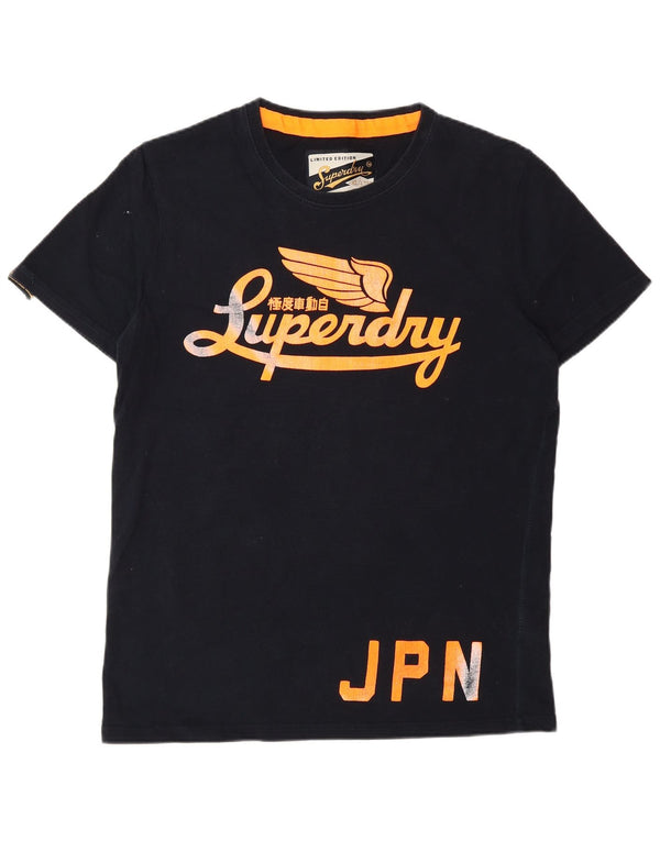 Męski T-shirt Superdry Classics z grafiką, duży, granatowy, bawełniany