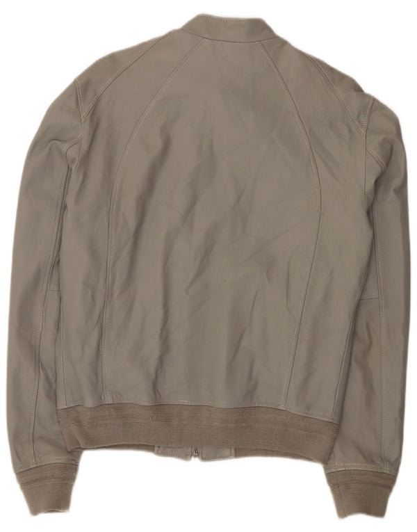 Officina 36 Męska skórzana kurtka bomber UK 42 XL szara