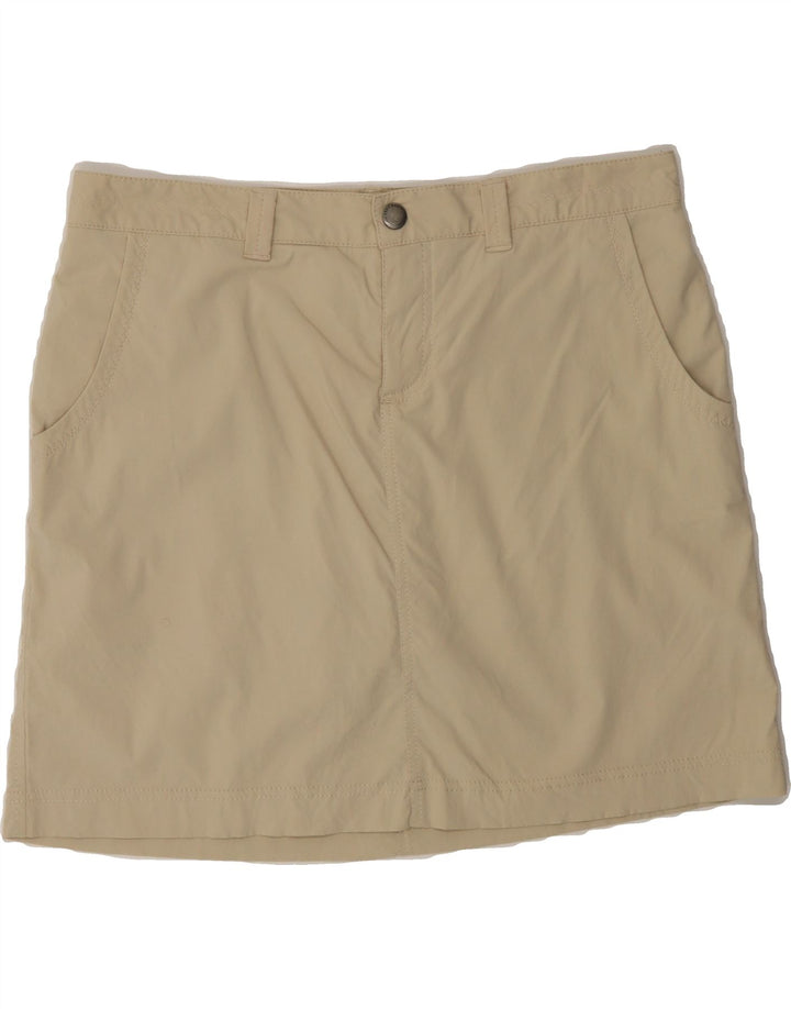 EDDIE BAUER Womens Mini Skirt US 8 Medium W30 Beige Nylon Vintage Eddie Bauer and Second-Hand Eddie Bauer from Messina Hembry 