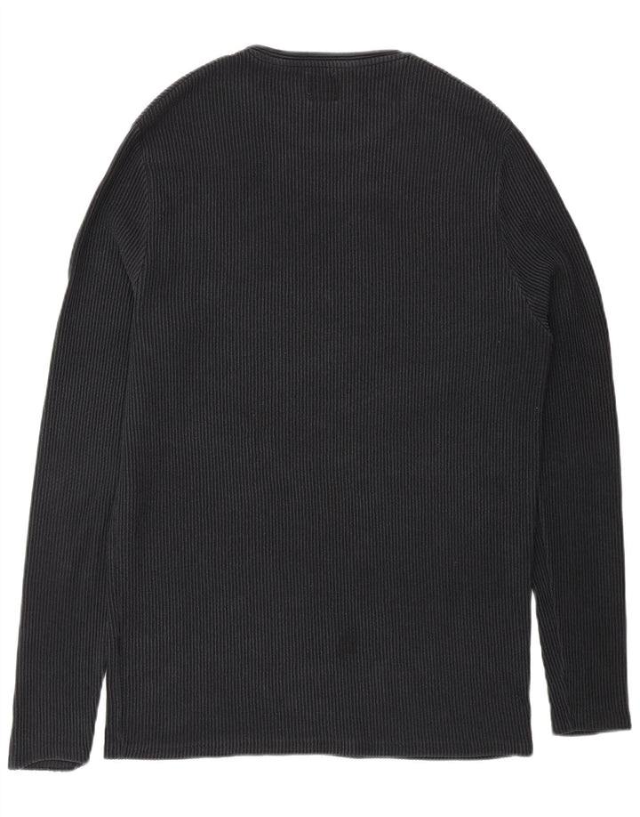 Męski sweter z okrągłym dekoltem Zara XL, czarny