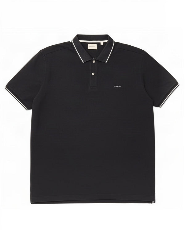Męska koszulka polo Gant 5XL, czarna, bawełniana