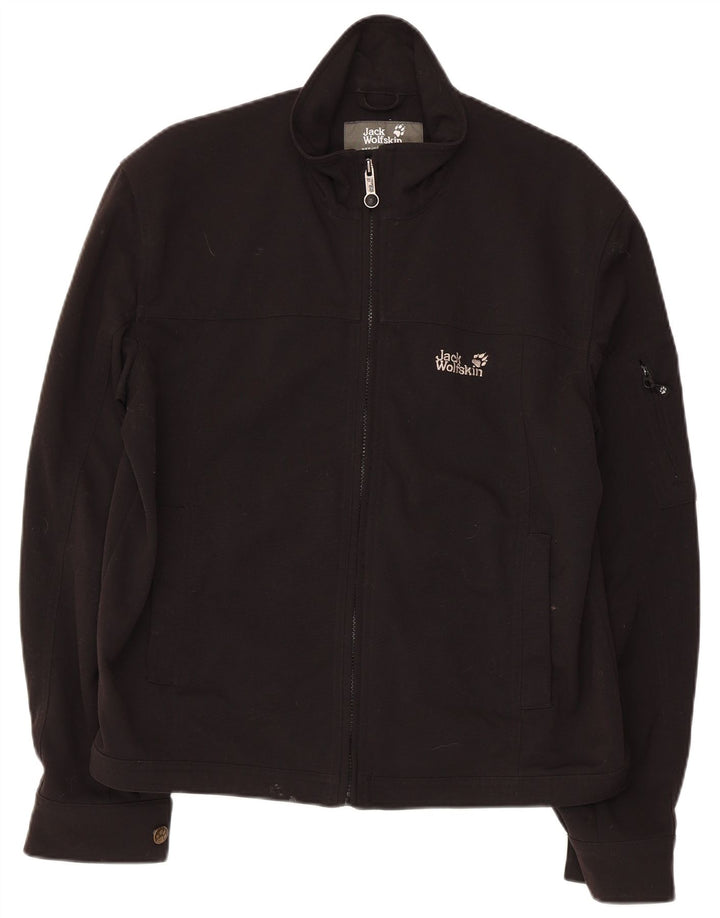 Męska kurtka przeciwdeszczowa JACK WOLFSKIN UK 36/38 Średni czarny poliamid