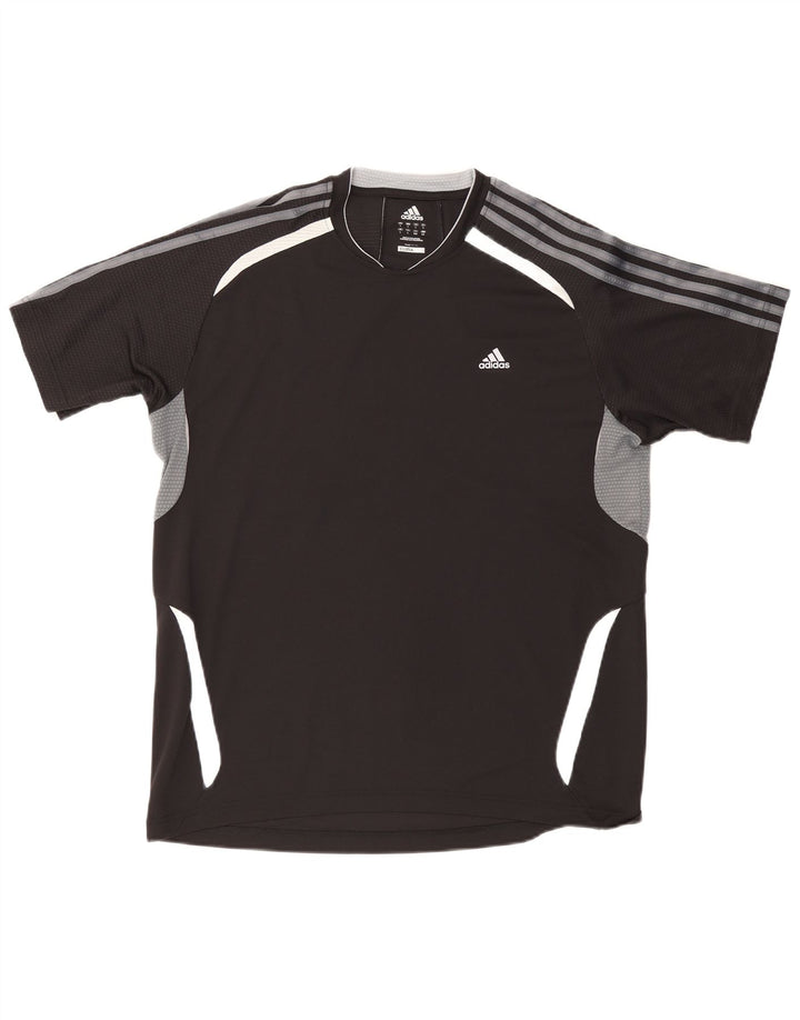 Adidas Męska koszulka Climacool Top, duża, czarna, z blokami kolorów