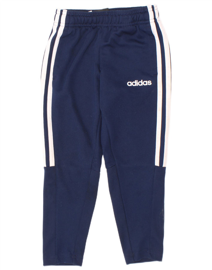 Spodnie chłopięce Adidas Climalite dresowe 3-4 lata granatowe, poliestrowe