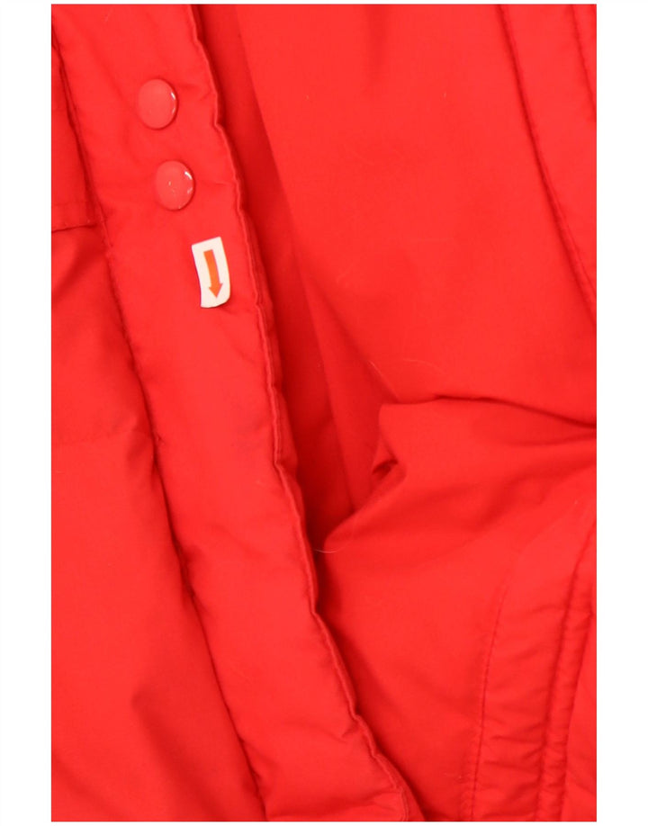 Vintage damski płaszcz oversize z podszewką EU 36/38, mały czerwony poliester