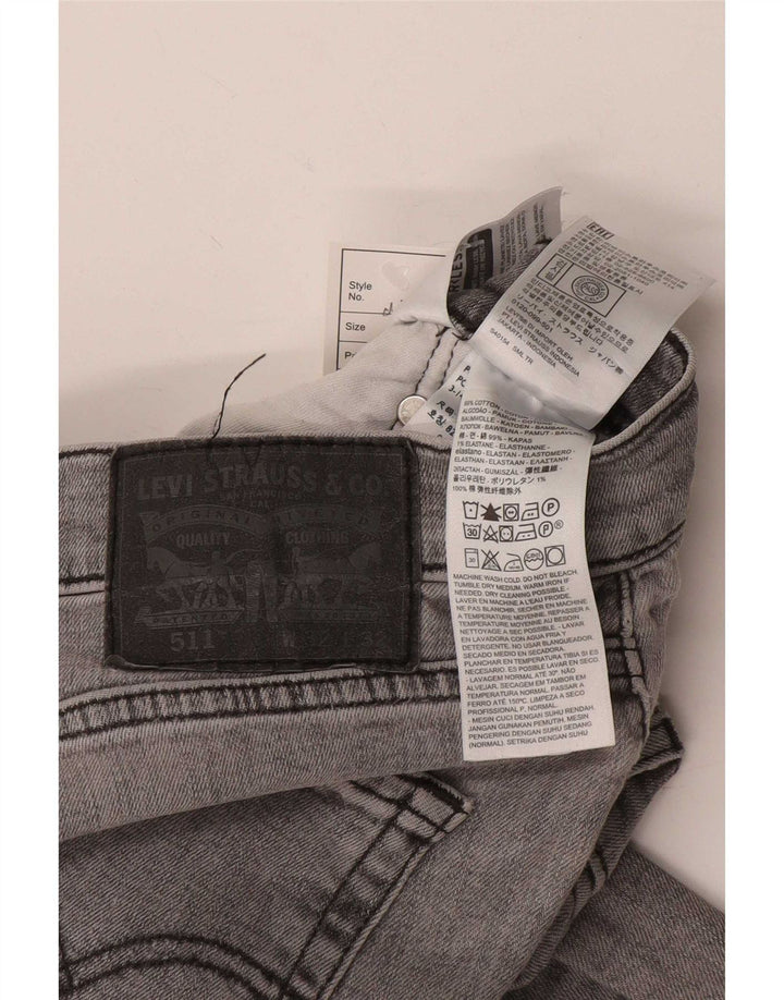 Męskie jeansy Levi's 511 Slim W32 L32 Szara bawełna