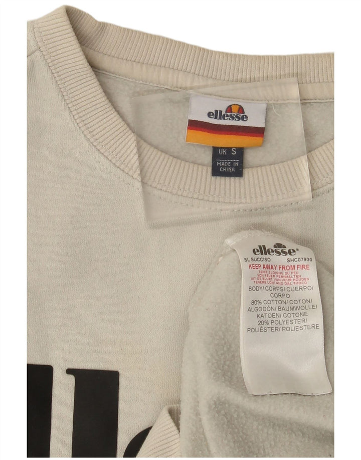 Męska bluza z grafiką Ellesse, mała, biała, bawełniana