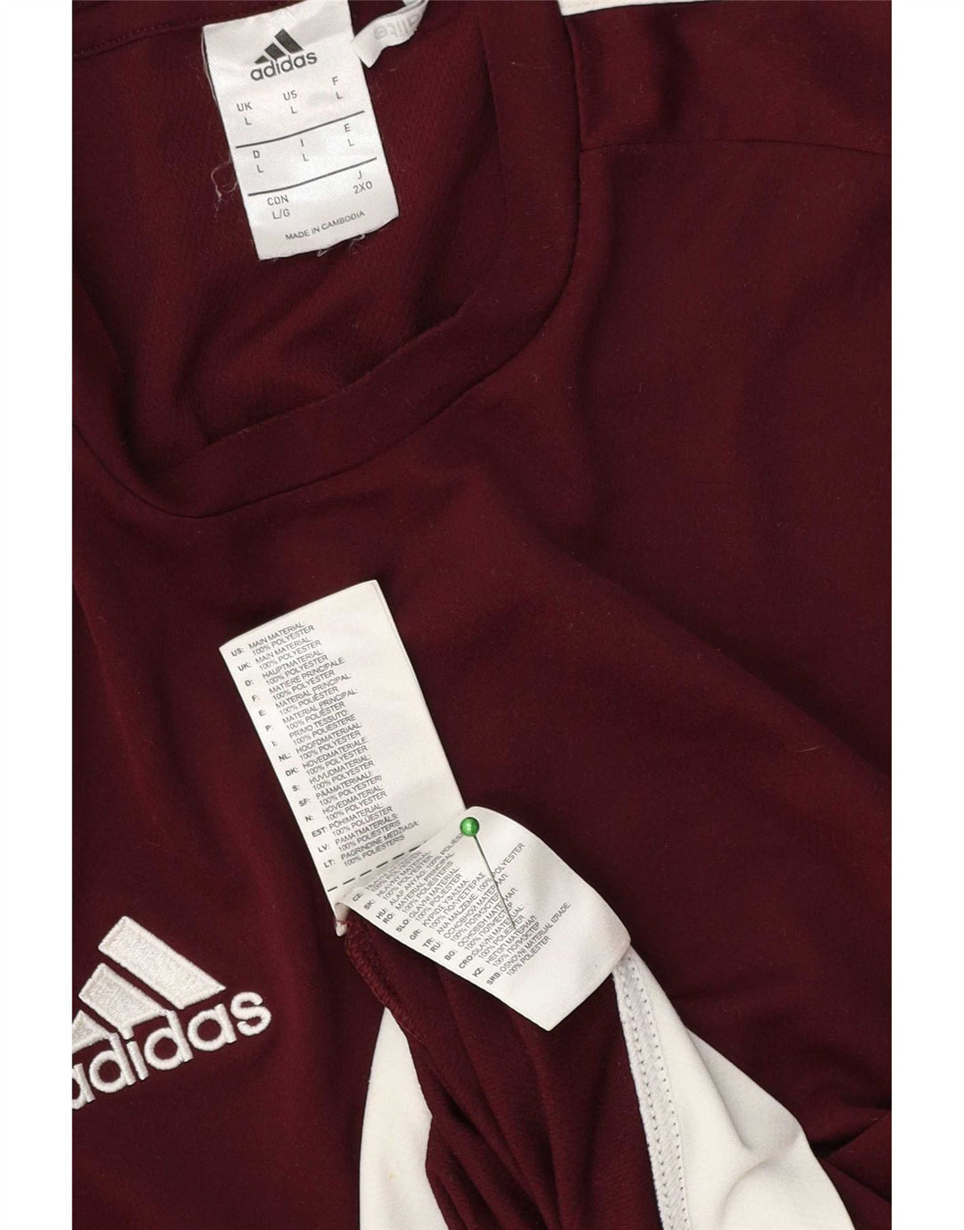 Adidas Męska koszulka Climalite Top, duża, bordowa, z poliestru