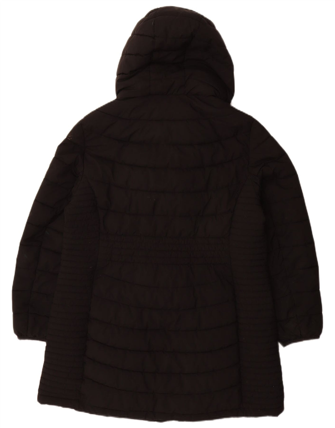Dkny damski płaszcz z kapturem i kapturem w dużych rozmiarach, UK 18 XL, czarny poliester