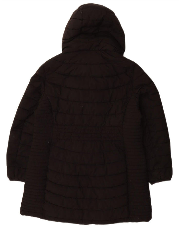 Dkny damski płaszcz z kapturem i kapturem w dużych rozmiarach, UK 18 XL, czarny poliester