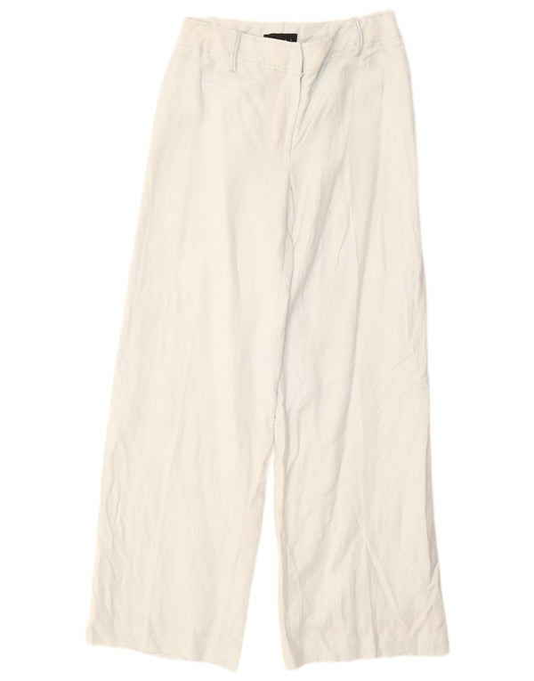 Damskie spodnie codzienne z szerokimi nogawkami Coast UK 10 Small W28 L32 Niebieskie lniane