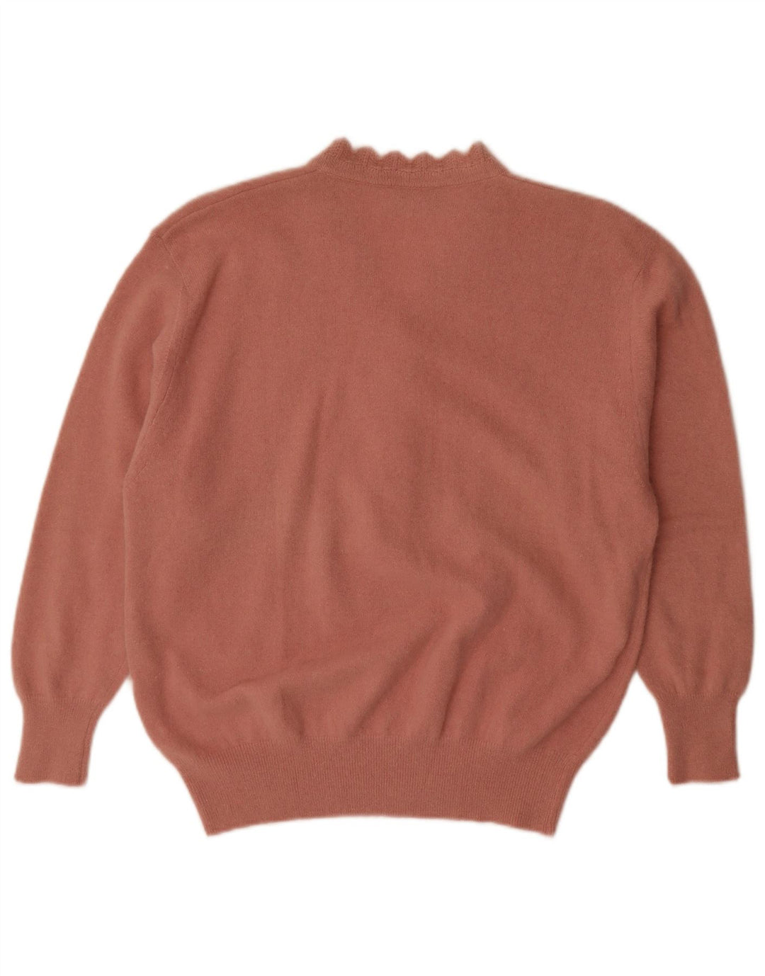 Sweter damski w stylu vintage z guzikami pod szyją IT 52 2XL Różowa Angora
