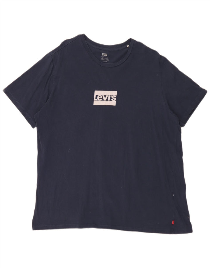 Męska koszulka z grafiką Levi's Top XL granatowa