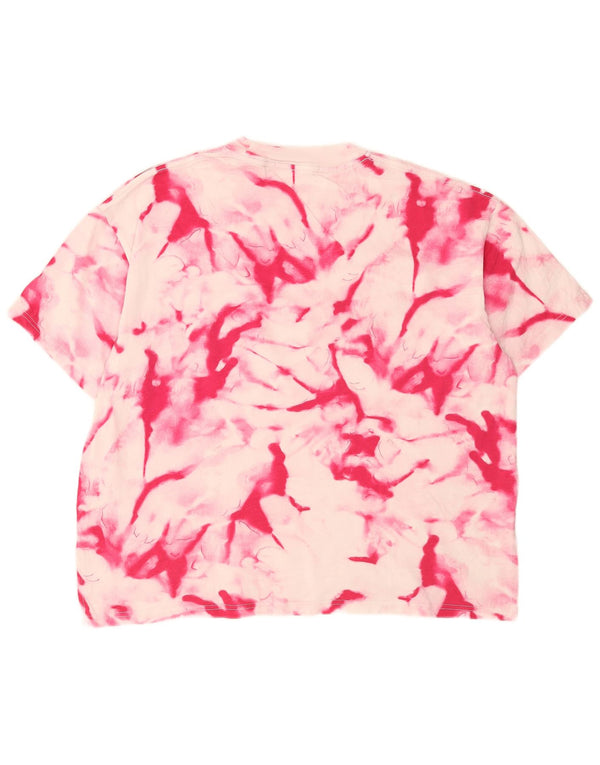 Damska koszulka graficzna Calvin Klein Jeans Top UK 14 Medium Pink Tie Dye