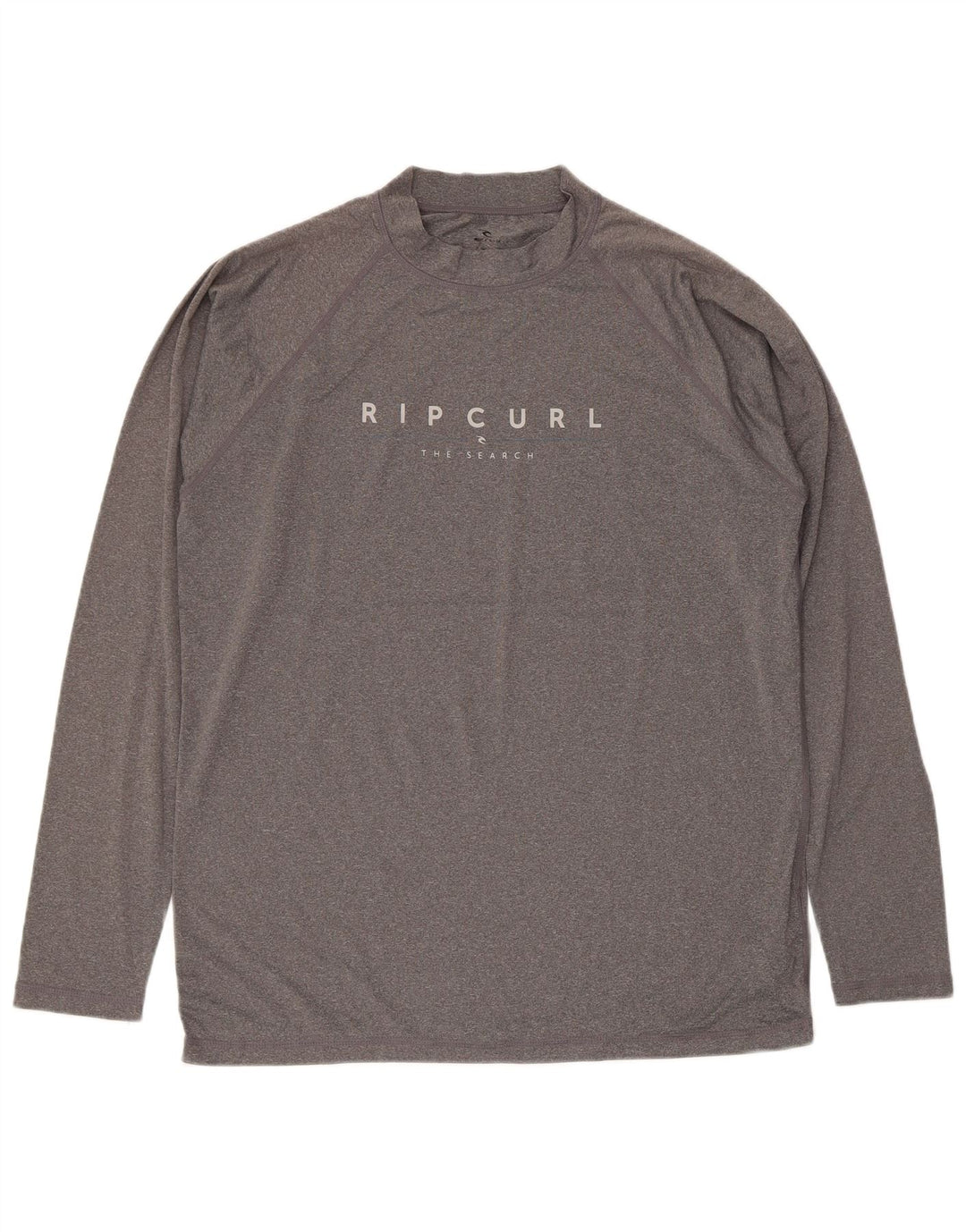 Męski top z grafiką Rip Curl o swobodnym kroju, z długim rękawem, duży, szary poliester