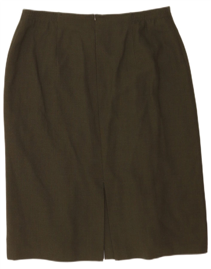Damska prosta spódnica ARA UK 18 XL W34 Khaki Poliester