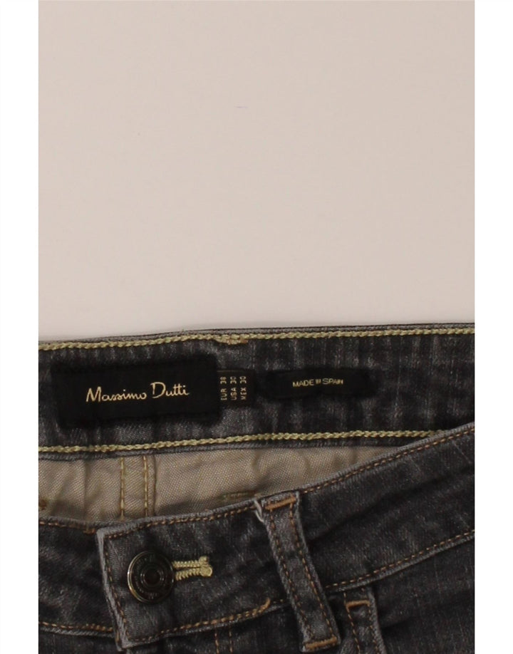 MASSIMO DUTTI Womens Straight Jeans EU 38 Small W30 L27 Black Cotton Vintage Massimo Dutti and Second-Hand Massimo Dutti from Messina Hembry 