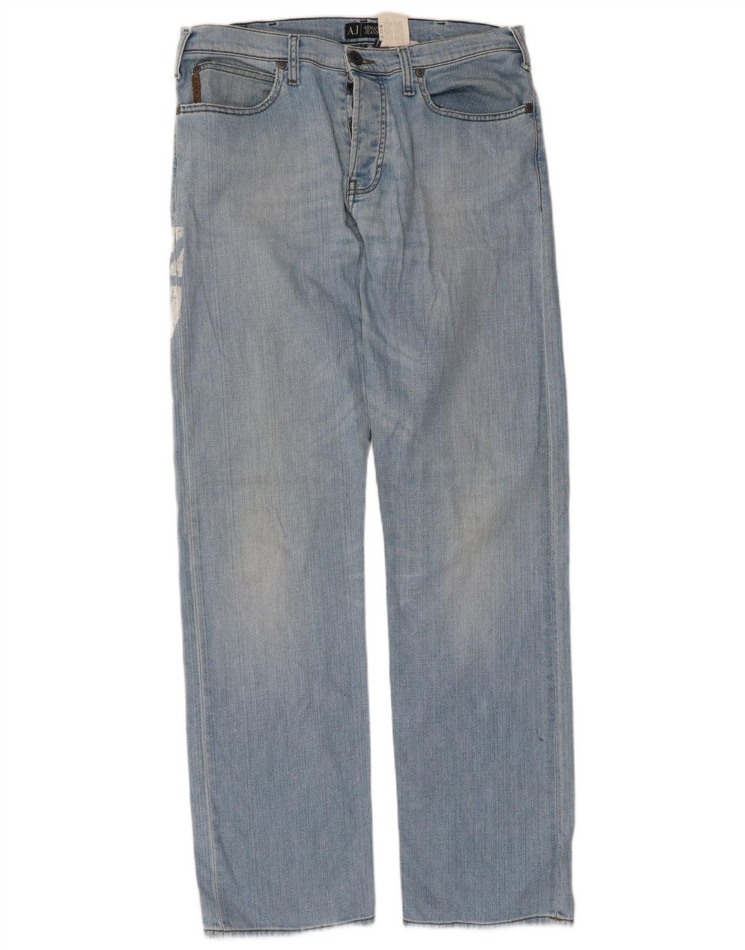 Męskie jeansy Armani Graphic Straight W36 L33 Niebieskie bawełniane