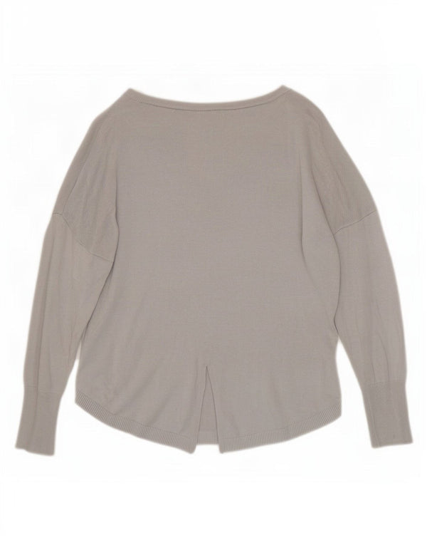 Damski sweter Oasis z dekoltem w łódkę UK 10 Small Szara wiskoza