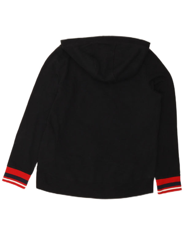 Damski sweter z kapturem i grafiką Tommy Hilfiger UK 14, średni czarny, blok kolorów