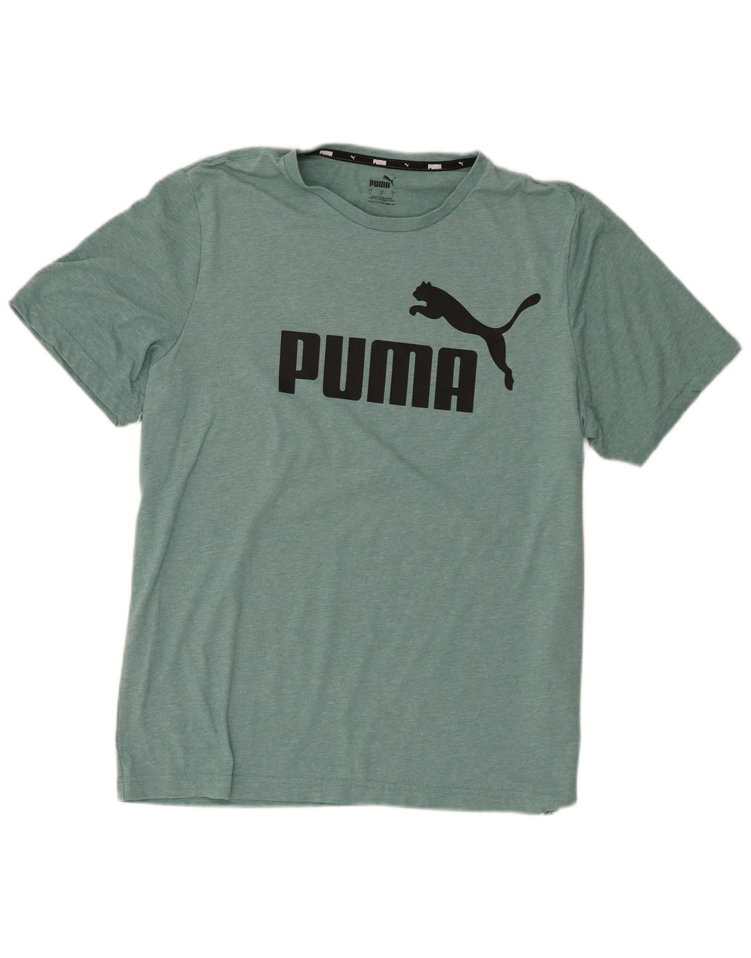 Męski T-shirt Puma z grafiką, duży, zielony, nakrapiany poliester