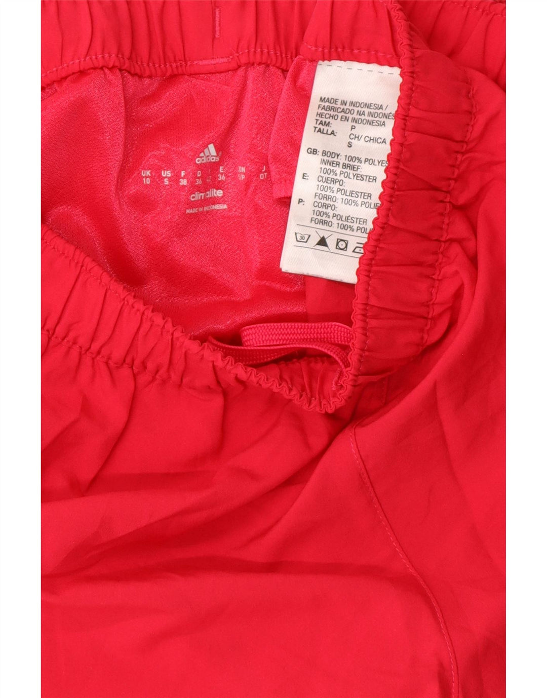 Damskie spodenki sportowe ADIDAS Climalite UK 10, małe, różowe, poliestrowe