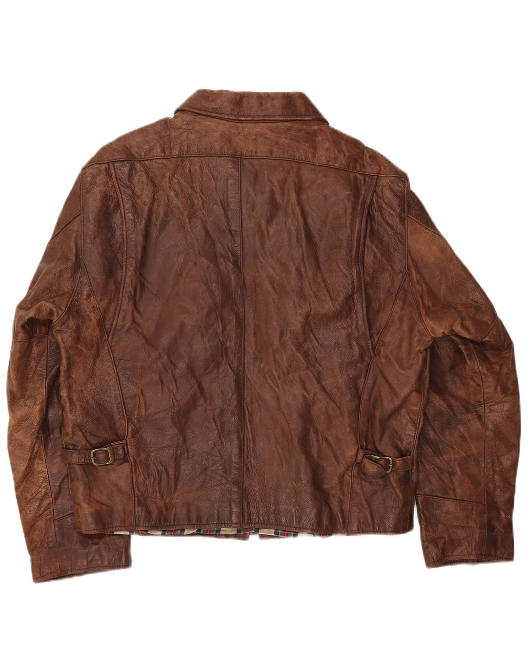 Damska kurtka skórzana Americanino Oversize UK 16, duża brązowa skóra