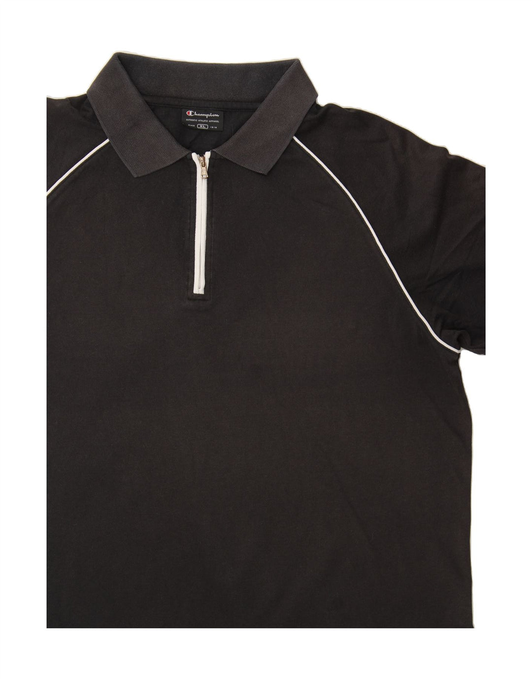 CHAMPION Mens Polo Shirt XL Black Cotton Vintage Champion and Second-Hand Champion from Messina Hembry 