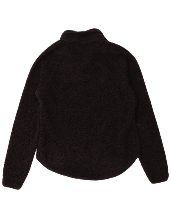 Vintage Womens Fleece Jacket UK 14 Medium Navy Blue