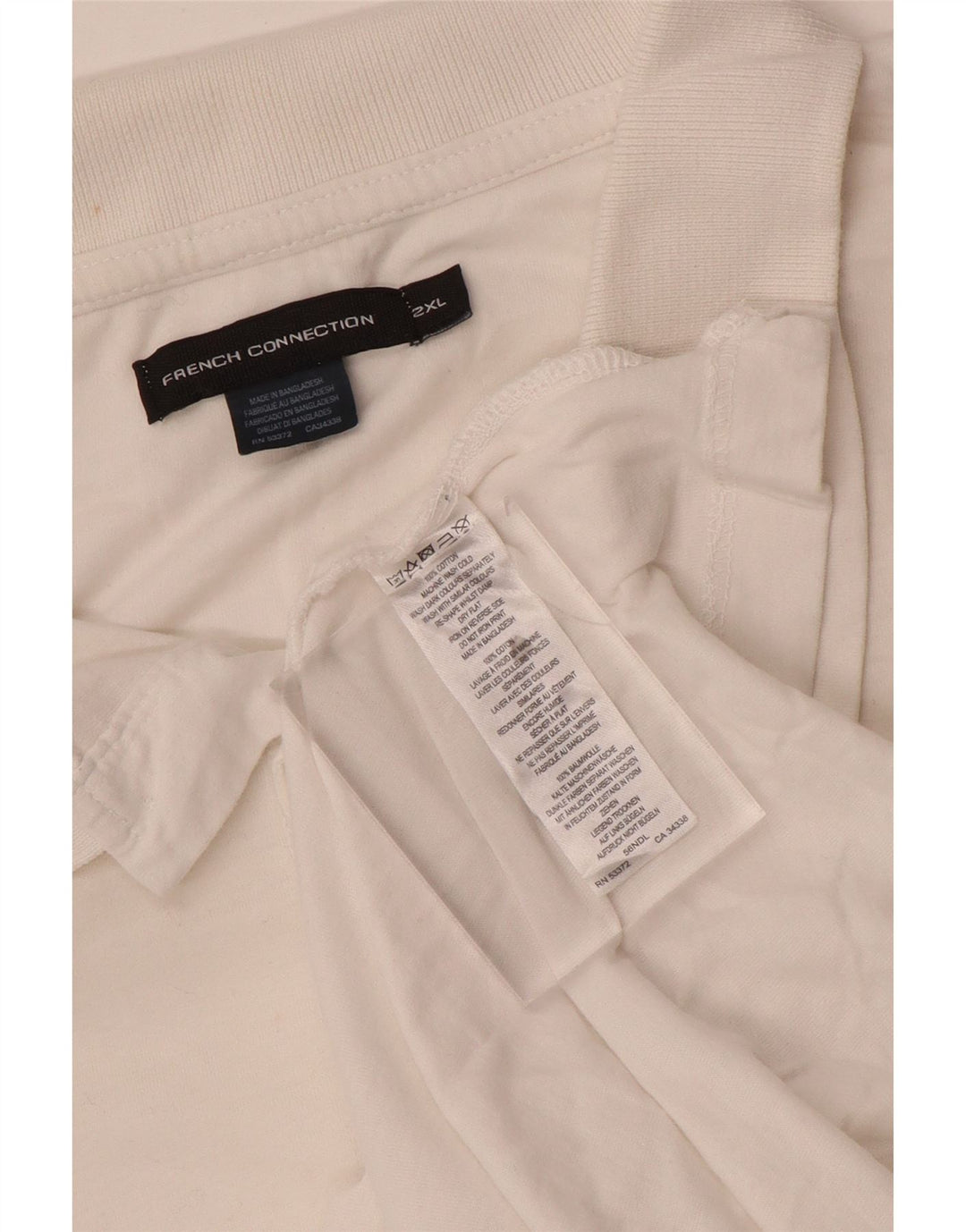 Męska koszulka polo French Connection 2XL, biała bawełna