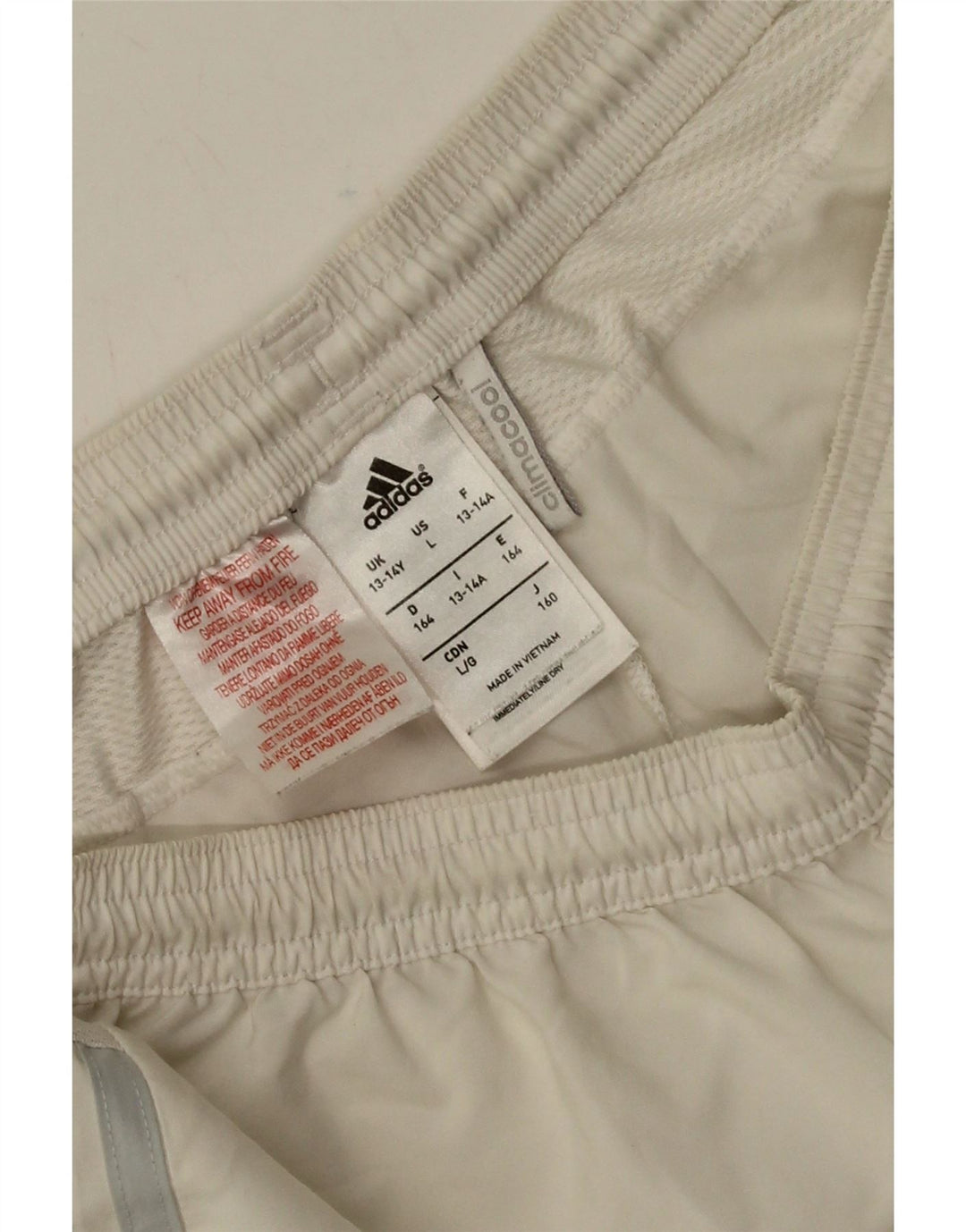 Adidas Chłopięce Spodenki Sportowe Climacool 13-14 Lat Biały Poliester