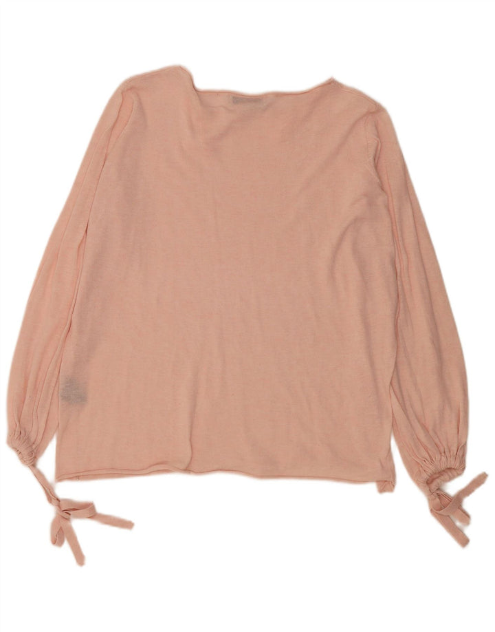 Damska bluzka oversize Zara UK 14, średni różowy poliester