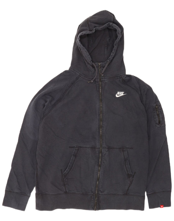 Męski sweter z kapturem i zamkiem Nike, XL, granatowy, bawełniany