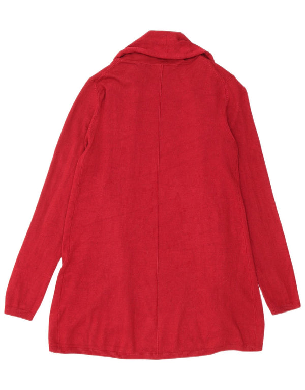 Sweter damski Zara z długim rękawem i otwartym kardiganem UK 10 Small Burgundy