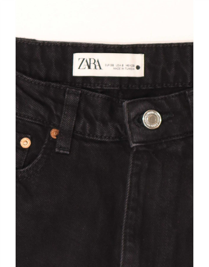 Damskie proste dżinsy Zara EU 38 Small W28 L25 Czarne