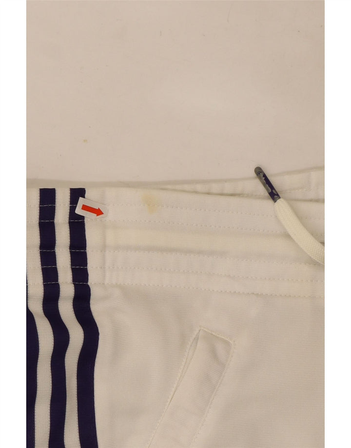 Damskie spodnie dresowe Adidas EU 42, duże, białe, poliestrowe