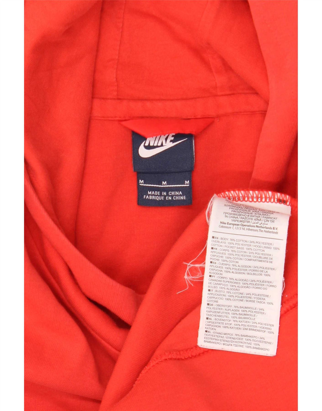 Męska bluza z kapturem Nike, średnia czerwona, bawełniana