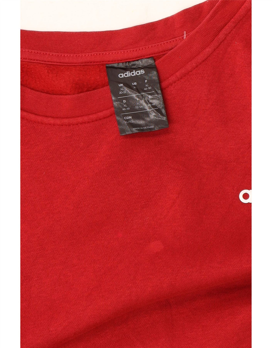 Damska bluza dresowa ADIDAS UK 20/22 XL czerwona