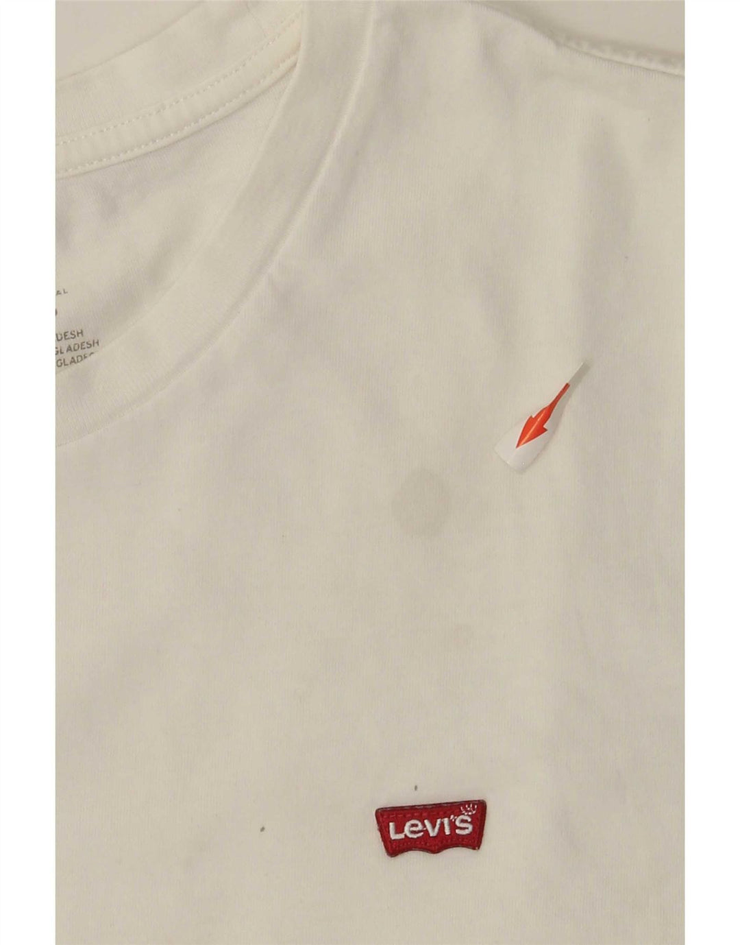 Męski standardowy T-shirt Levi's, duży, biały, bawełniany