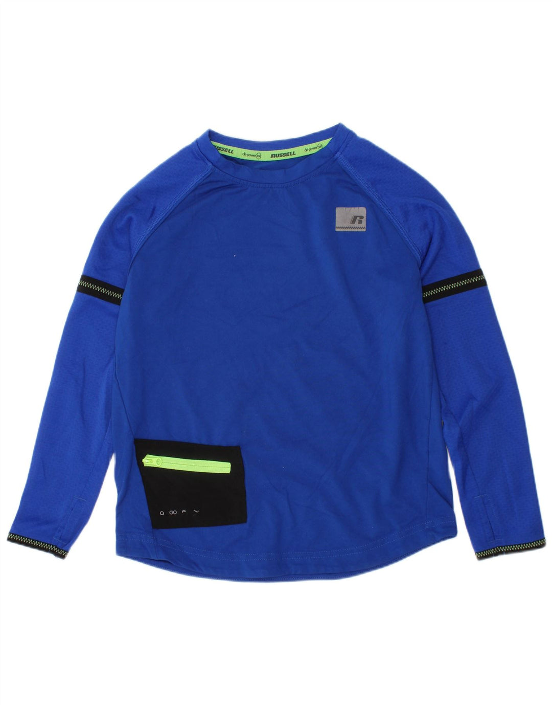Top chłopięcy Russell Athletic z długim rękawem, 6-7 lat, mały, niebieski, poliester
