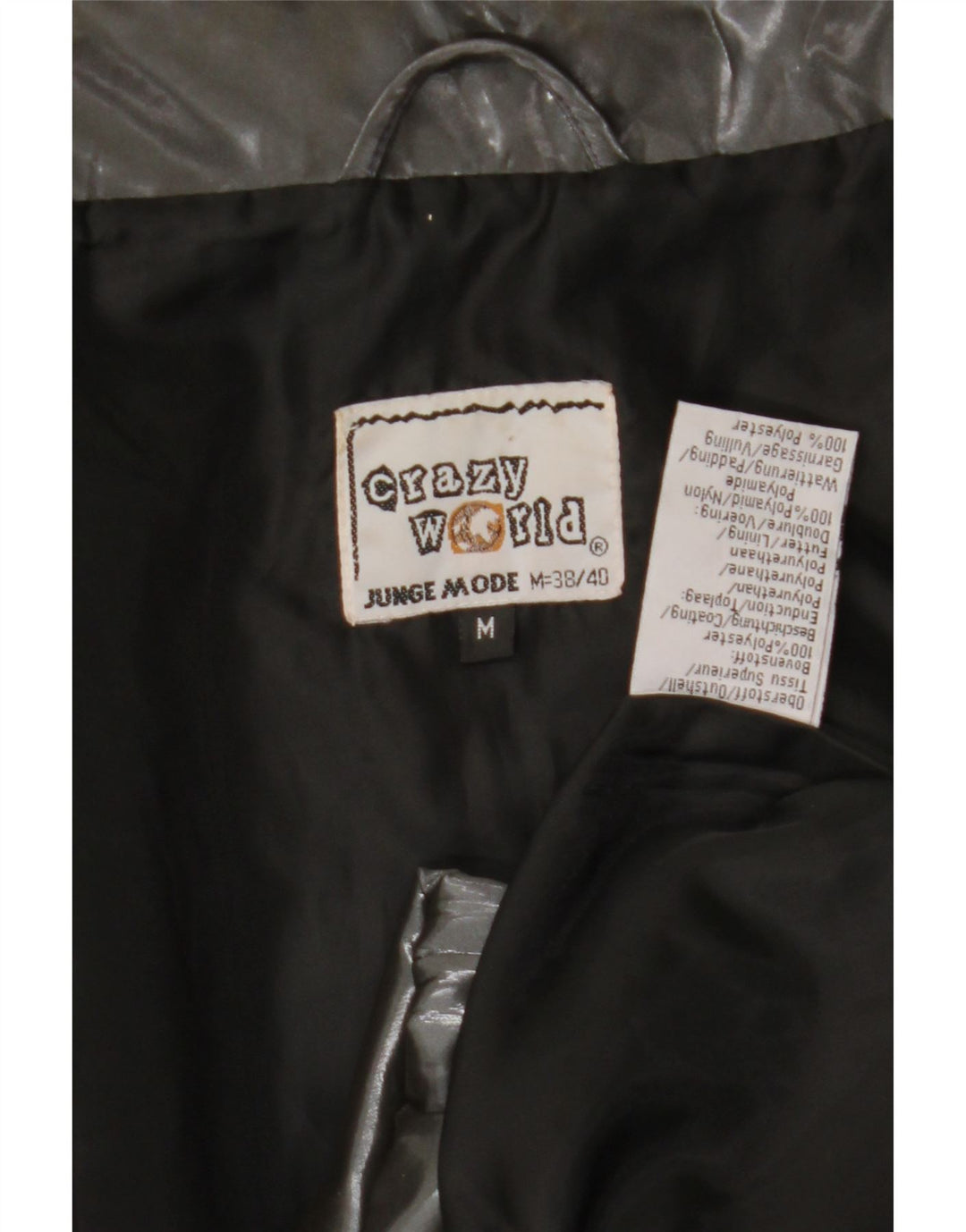 Damska kurtka bomber oversize Crazy World UK 14, średni czarny poliester