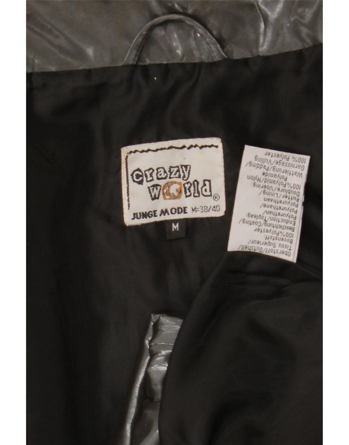 Damska kurtka bomber oversize Crazy World UK 14, średni czarny poliester